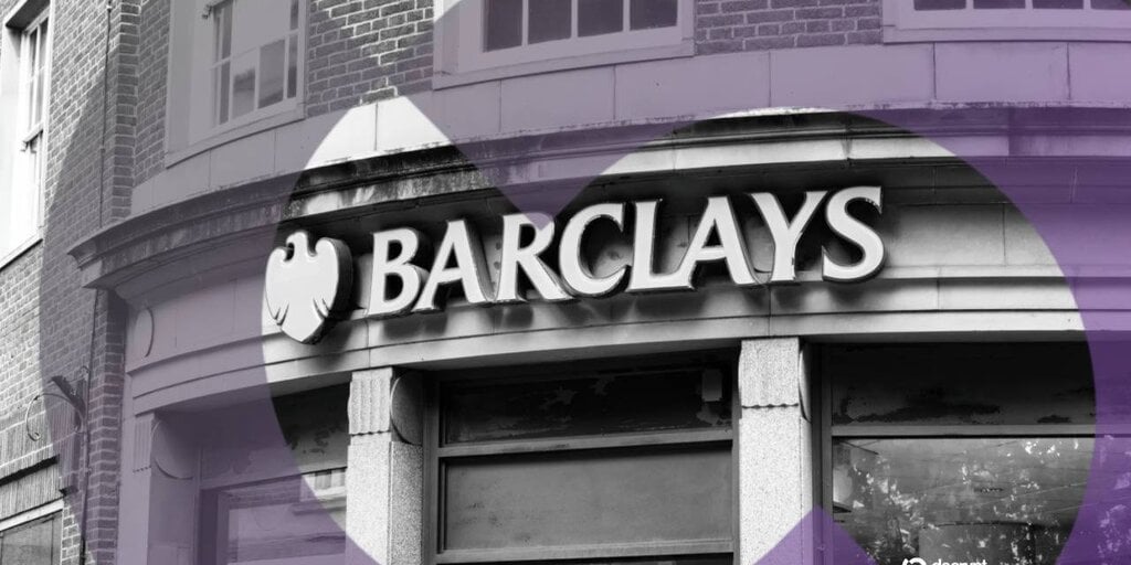 Banking Giant Barclays Mulls Crypto Payments Push: Bloomberg Decrypt logo