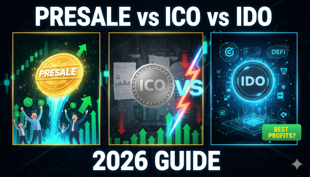 Best Crypto Presales Vs ICO Vs IDO – Complete 2026 Comparison Guide Best Crypto Presales Vs ICO Vs IDO – Complete 2026 Comparison Guide